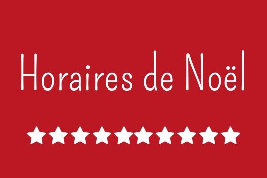 Horaires de Noël